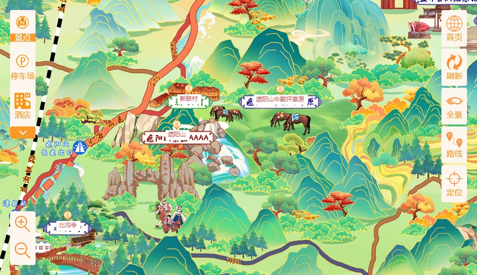 呼伦贝尔手绘地图景区语音讲解导览系统：智慧景区建设的基石